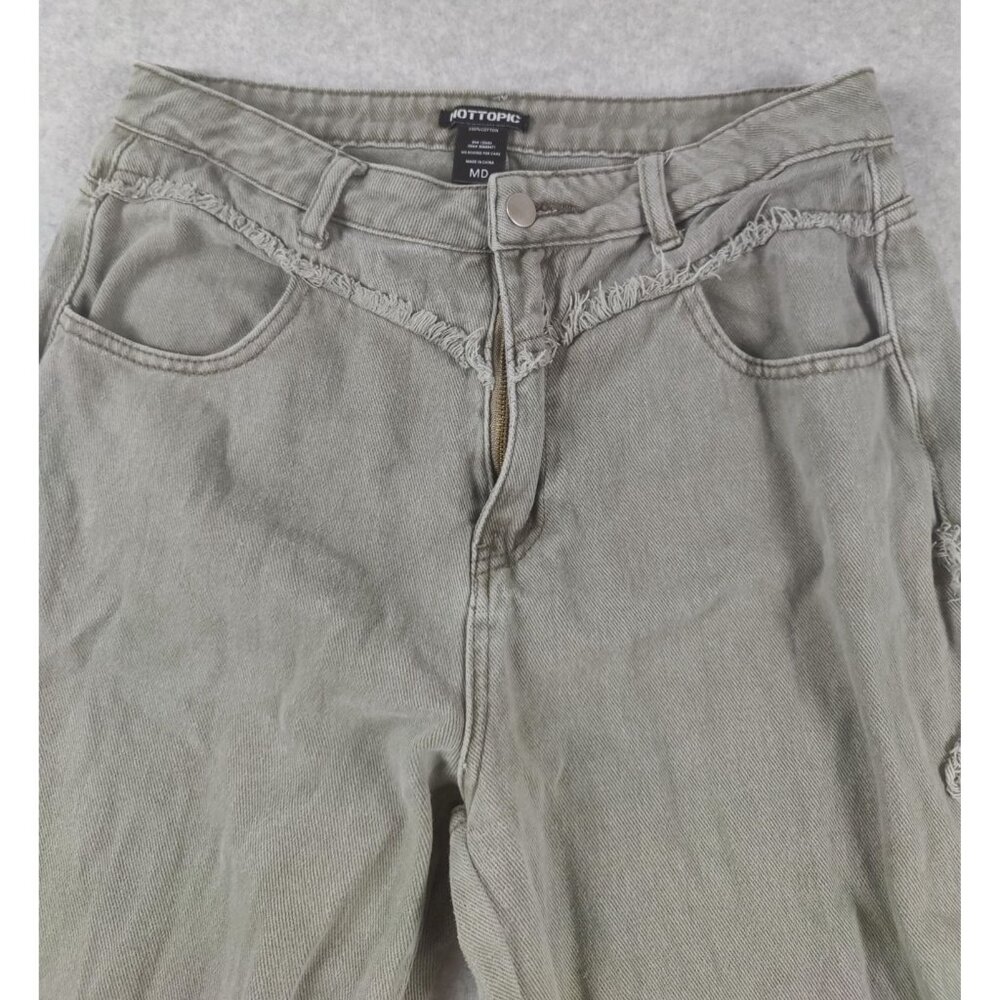 Hot Topic Women's Sage Green Jean Size Medium - Picture 4 of 11